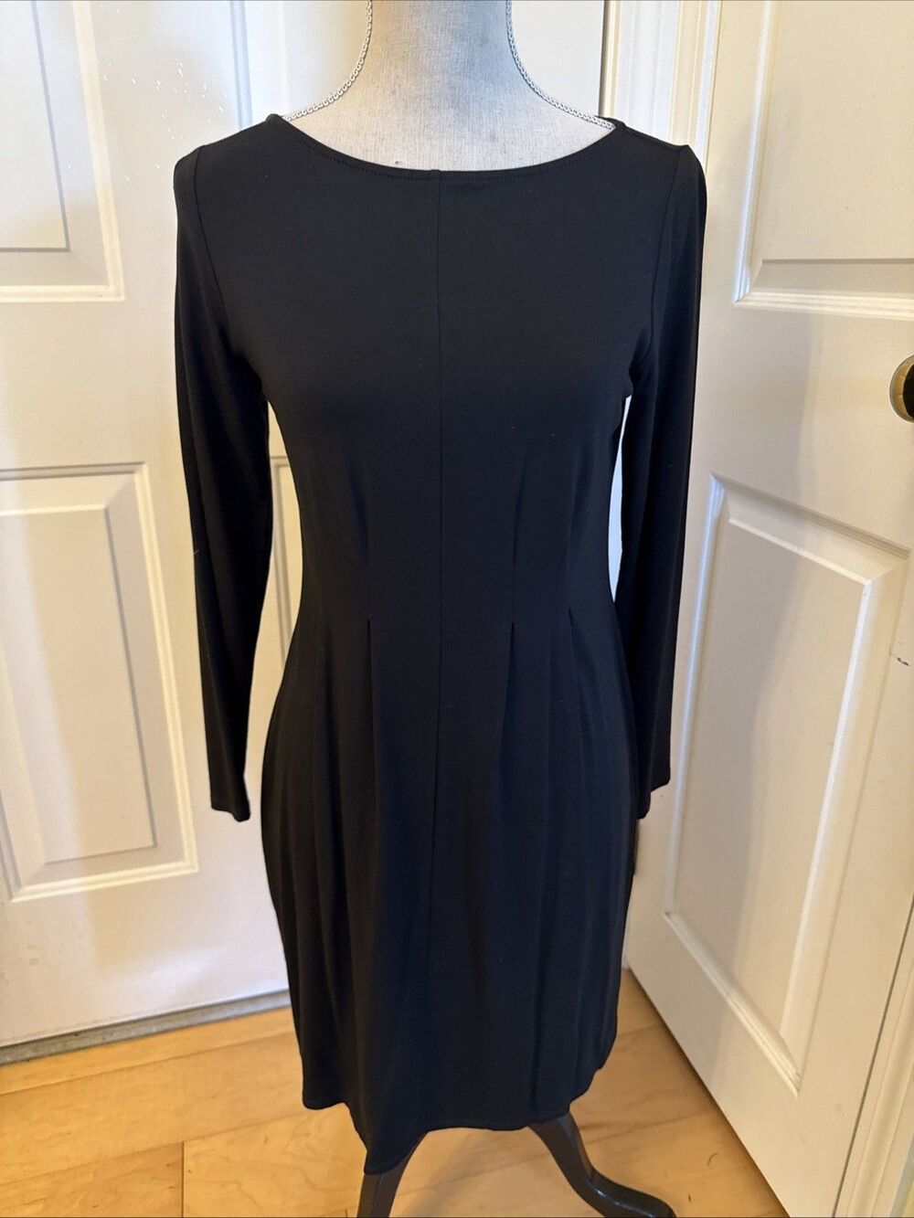 BLACK LONGSLEEVED DRESS J Jill High Neck Knee Length Size XSP Petite Wearever